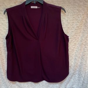 Calvin Klein 3X shell. Deep purple.  NWOT.  Very classy.